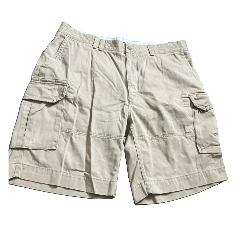 Polo Ralph Lauren Cargo Shorts Mens 44 Big Beige Khaki Casual Preppy Y2K 44B